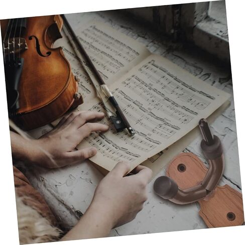 Wall Mounted Violin Erhu Hanger with Black Walnut Base Stable Music Instrument Hook for Wall Storage Durable Hardwood Display Rack for Home and Studio in Saudi Arabia