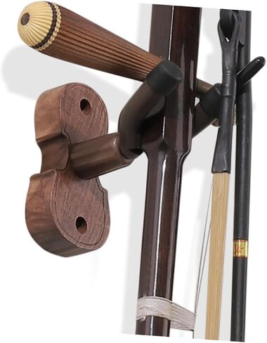 Milisten Wall Mounted Violin Hanger with Premium Walnut Base Durable String Instrument Storage Hook for Violin Erhu Easy Wall Rack Organizer for Home and Studio in Saudi Arabia