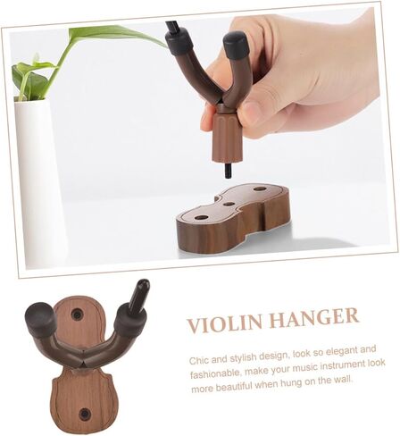 ibasenice Wall Mounted Music Instrument Hanger with Protective Surface Violin Erhu Hook Easy to Install Hardwood Rack for Secure String Instrument Display and Storage in Saudi Arabia