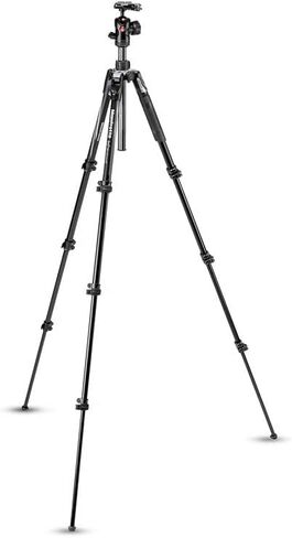 Viitech Imaging Manfrotto Tripod ، Befree Advanced Aluminium ، 4 مستويات رافعة رافعة قفل L Tripod Kit ، Black ، Mkbfrla4bk-BH in Kuwait