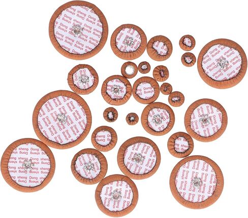Eujgoov 26Pcs Saxophone Pads, Brown Sheepskin Sound Hole Resonator Sax Gasket Wind Instrument Parts(Alto Saxophone) in Saudi Arabia