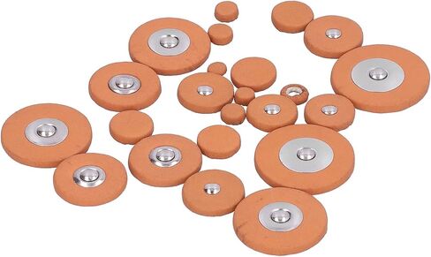 Eujgoov 26Pcs Saxophone Pads, Brown Sheepskin Sound Hole Resonator Sax Gasket Wind Instrument Parts(Alto Saxophone) in Saudi Arabia