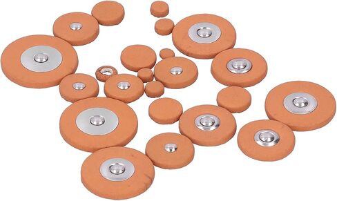 Eujgoov 26Pcs Saxophone Pads, Brown Sheepskin Sound Hole Resonator Sax Gasket Wind Instrument Parts(Alto Saxophone) in Saudi Arabia