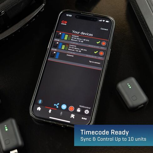 Zoom Instamic Pro Plus C (موديل أحادي/ستيريو) مسجل عائم 32 بت صغير الحجم للغاية يمكن ارتداؤه، وميكروفون لاسلكي، IP67 مقاوم للماء، ذاكرة داخلية 16 جيجابايت، USB-C + بث بلوتوث، جاهز للرمز الزمني in Saudi Arabia
