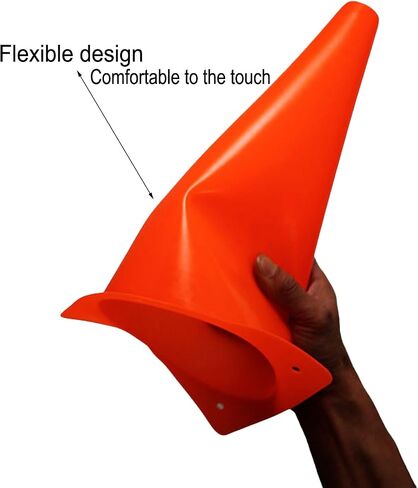 12 Inch Traffic Training Cones, 12 Pack Cones Sports Training Agility Plastic Safety Parking Cones, Agility Field Marker Cones for Soccer Basketball Football, Outdoor Sport Activity in Saudi Arabia