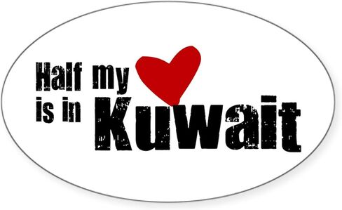 CafePress Kuwait Veteran 1 Oval Sticker Oval Car Bumper Sticker in Saudi Arabia