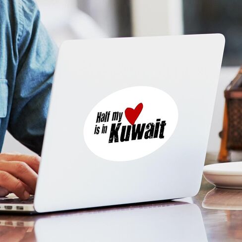 CafePress Kuwait Veteran 1 Oval Sticker Oval Car Bumper Sticker in Saudi Arabia