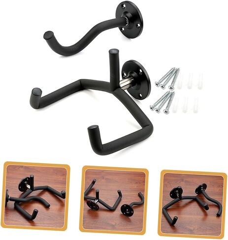 1Set Guitar Wall Mount Hook Metal Hanger for Ukulele Violin Erhu and Other String Instruments Wall Mounted Design for Secure Storage Durable and Versatile in Saudi Arabia