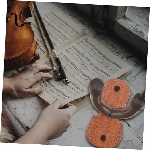 BESPORTBLE Wall-Mounted Violin Hook Adjustable Music Instrument Hanger for Violin and Viola Sturdy Storage Holder Easy Installation for Home and Studio in Saudi Arabia