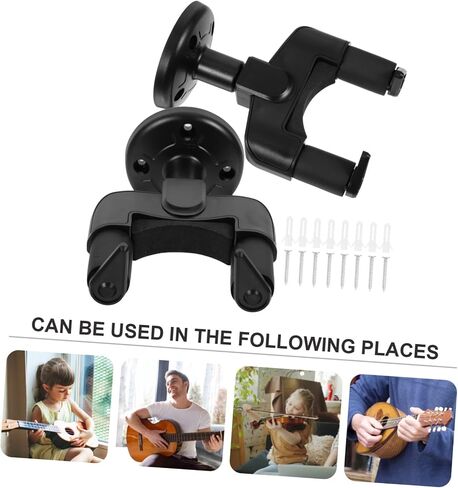 VANZACK 2Sets Violin and Ukulele Wall Mount Hanger Drop Design for Guitar Erhu and Mandolin Support Easy Installation Space Saving Instrument Rack in Saudi Arabia
