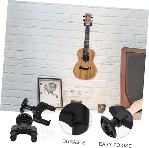 VANZACK 2Sets Violin and Ukulele Wall Mount Hanger Drop Design for Guitar Erhu and Mandolin Support Easy Installation Space Saving Instrument Rack in Saudi Arabia