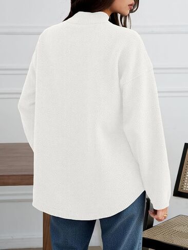 Saodimallsu Womens Button Up Knit Cardigans Oversized Collared Casual Long Sleeve Open Front Fall Sweater Jackets in Saudi Arabia