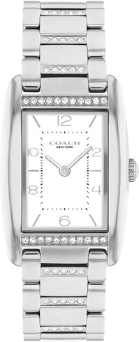 Coach Reese Women's Watch - 2H Quartz Tank Watch with Crystal-Set Link Bracelet - Water Resistant 3 ATM/30 Meters - Gift for Her - Premium Fashion Timepiece for Every Occasion - 24mm in Saudi Arabia
