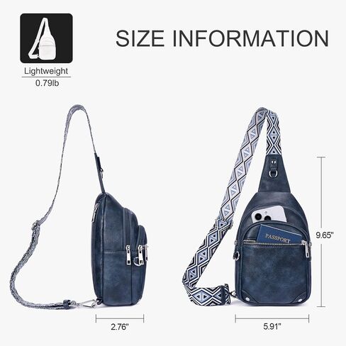 Anti Theft Crossbody Bags for Women Travel Chest Sling Bag Leather RFID Purse Fanny Pack Beige in Saudi Arabia