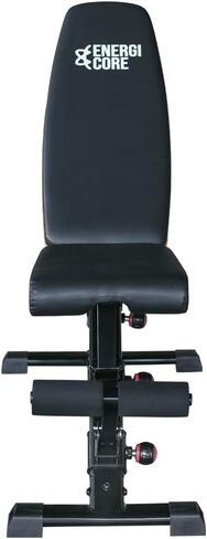 مقعد تمرين قابل للتعديل لصالة الألعاب الرياضية المنزلية - مقعد رفع الأثقال قابل للطي ومنحدر بشكل مسطح لتدريب قوة الجسم بالكامل | مقعد تمرين مدمج لتمارين الدمبل واللياقة البدنية من إنرجي كور in Kuwait