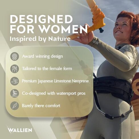 Wallien Nikki Van Dijk Women's Full Wetsuit Japanese Limestone Neoprene, for Surfing, Kitesurfing, Windsurfing in Saudi Arabia