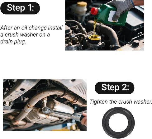 10PCS Oil Drain Plug Gasket, M12 Rubber Car Sealing Gasket Replace OEM#12616850, Engine Oil Pan Crush Washers Compatible with Buick Cadillac GMC Chevrolet (M12) in Saudi Arabia