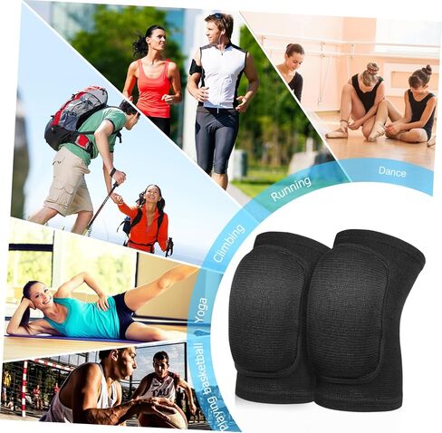 Toyvian Knee Pads for Dancing Volleyball and Football Anti-Slip Protective Sleeves Thick Padding Support for Women and Men for Sports and Gardening in Saudi Arabia
