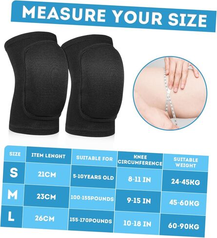 Toyvian Knee Pads for Dancing Volleyball and Football Anti-Slip Protective Sleeves Thick Padding Support for Women and Men for Sports and Gardening in Saudi Arabia