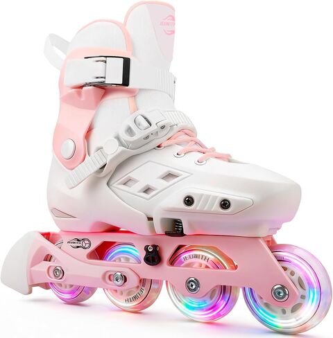 Inline Skates for Kids Girls Boys with Light-Up Wheels,Adjustable Size Suitable for Beginners Roller Skates Blades for Women, Girls and Adult in Saudi Arabia