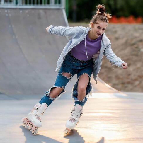 Inline Skates for Kids Girls Boys with Light-Up Wheels,Adjustable Size Suitable for Beginners Roller Skates Blades for Women, Girls and Adult in Saudi Arabia