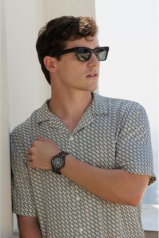 Watch Classic Classic Diamond Diamond 6 chartz Watch ، تاريخ التقويم ، علامات مضيئة ، 100 متر مقاومة للماء ، 44 ملم: 96d138 in Kuwait