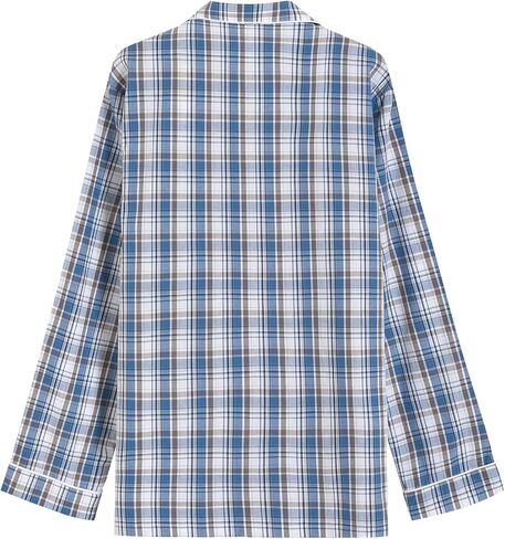 Latuza Men's Button Up Pajama Shirt Cotton Long Sleeve Sleep Shirt in Saudi Arabia