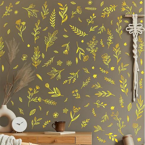 كازوفا الأزهار ورقة الجدار شارات ملصقات الجدار البرية الأسود باقة النباتات النباتية أوراق الجدار ملصقات قشر وعصا زهور جدار الزهرة الصفقات للأطفال غرفة نوم غرفة الحضانة in Kuwait