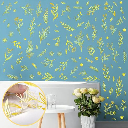 كازوفا الأزهار ورقة الجدار شارات ملصقات الجدار البرية الأسود باقة النباتات النباتية أوراق الجدار ملصقات قشر وعصا زهور جدار الزهرة الصفقات للأطفال غرفة نوم غرفة الحضانة in Kuwait