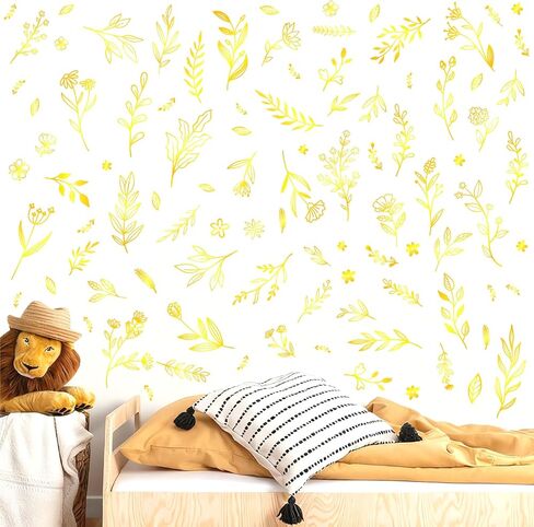 كازوفا الأزهار ورقة الجدار شارات ملصقات الجدار البرية الأسود باقة النباتات النباتية أوراق الجدار ملصقات قشر وعصا زهور جدار الزهرة الصفقات للأطفال غرفة نوم غرفة الحضانة in Kuwait