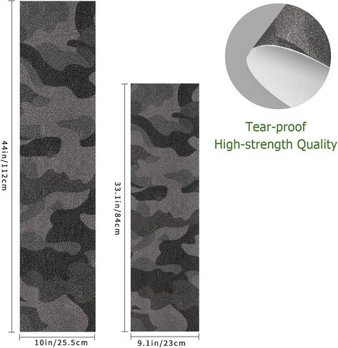 Black Camouflage Skateboard Grip Tape, Bubble Free Sandpaper Anti-Slip Grip Tape for Skateboard, Longboard, Roller Board, 33 x 9 Inch in Saudi Arabia