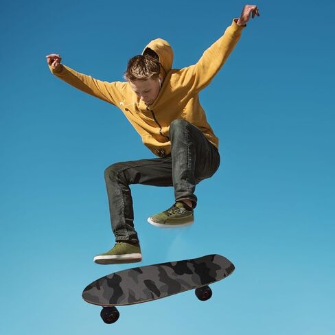Black Camouflage Skateboard Grip Tape, Bubble Free Sandpaper Anti-Slip Grip Tape for Skateboard, Longboard, Roller Board, 33 x 9 Inch in Saudi Arabia