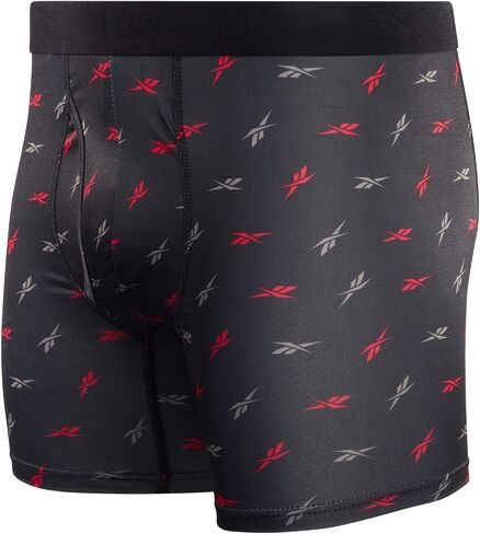Reebok Men's Boxer Briefs - 8 Pack Performance Mens Underwear Boxer Briefs with Fly Pouch - Athletic Underwear for Men (S-XL), Size X-Large, Blue/Navy/Grey/Print in Saudi Arabia