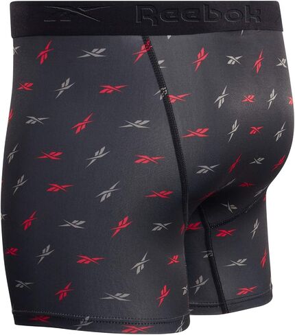 Reebok Men's Boxer Briefs - 8 Pack Performance Mens Underwear Boxer Briefs with Fly Pouch - Athletic Underwear for Men (S-XL), Size X-Large, Blue/Navy/Grey/Print in Saudi Arabia