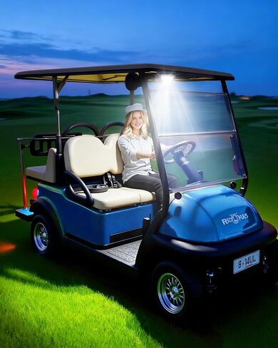 Golf Cart Lights with Magnetic Charging & 360° Rotation - LED Dome Light Accessories Featuring Hook/Carabiner, 7 Modes, Power Bank - for Camping, Hunting in Saudi Arabia