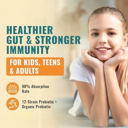 Probiotic السائل العضوي لوزارة الزراعة الأمريكية للأطفال والنساء والرجال ، قطرات بروبيوتيك طفل مع مزيج البرسيم البرسيم ، خالية in Kuwait