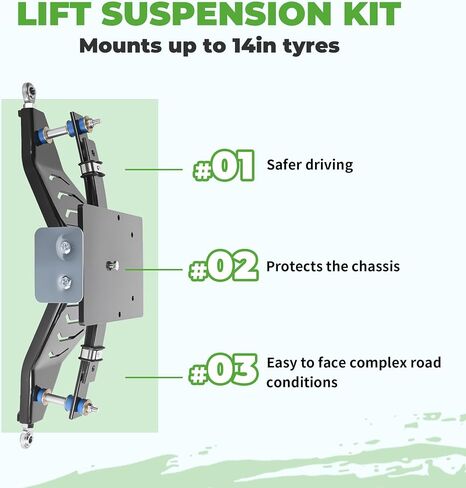 10L0L Golf Cart Lift Kit Compatible with Club Car DS, Heavy Duty Double A-Arm Lifts 6in, Aluminum Alloy Material Strong & Wear-Resistant (2003.5-up) in Saudi Arabia