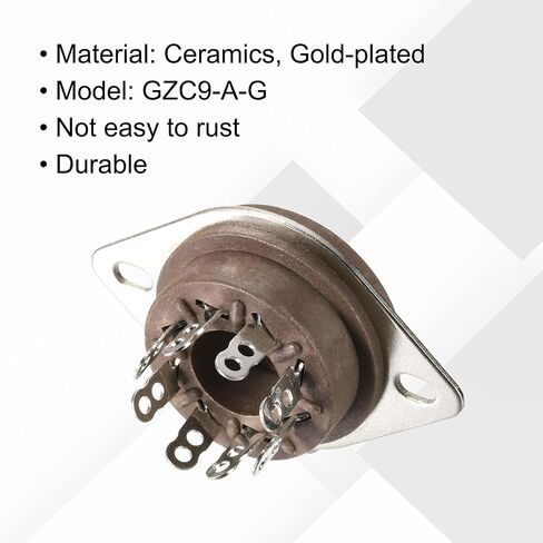 MECCANIXITY 8 Pins PCB Tube Socket Ceramics, Vacuum Tube Protect Tube Pin Socket, Brown Plated Suitable for 12AX7, 12AU7 Tube Pack of 5, 30mm, GZS8-F2 in Saudi Arabia