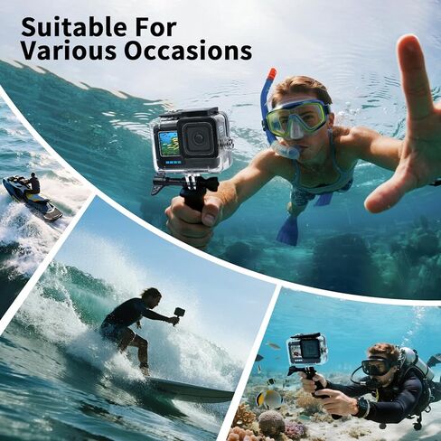 Aluminum Alloy Waterproof Diving Housing for DJI Osmo Action 3/4/5 Pro - 263FT/80M Underwater Case with Mount, Protective Dive Case Shell Compatible for Osmo Action 5 Pro Action 4 Action 3 in Kuwait