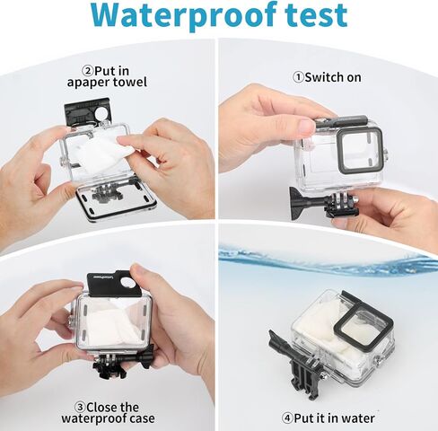 Aluminum Alloy Waterproof Diving Housing for DJI Osmo Action 3/4/5 Pro - 263FT/80M Underwater Case with Mount, Protective Dive Case Shell Compatible for Osmo Action 5 Pro Action 4 Action 3 in Kuwait