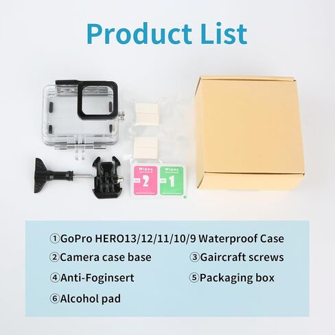 Aluminum Alloy Waterproof Diving Housing for DJI Osmo Action 3/4/5 Pro - 263FT/80M Underwater Case with Mount, Protective Dive Case Shell Compatible for Osmo Action 5 Pro Action 4 Action 3 in Kuwait