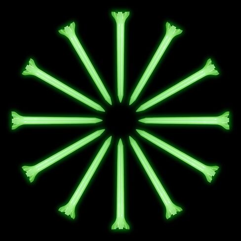 12 Pcs Glow in The Dark Golf Tees, Fluorescent Green Light Up Golf-Tees, Professional Plastic Golf-Tee for Night, Indoor Outdoor Training, Reduce Side Spin Friction in Saudi Arabia