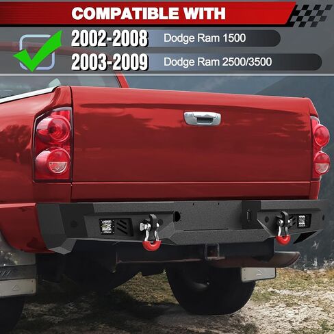 مصدات الأمامية والخلفية تناسب RAM 1500 2013-2018 (Express Rebel) و RAM 1500 2019-2024 كلاسيكي ، مصد أمامي كامل العرض والكومبو الخلفي لدودج رام 1500 ، مع صفيحة W/Winch ، حلقات D ، مصابيح LED ، مصابيح LED in Kuwait
