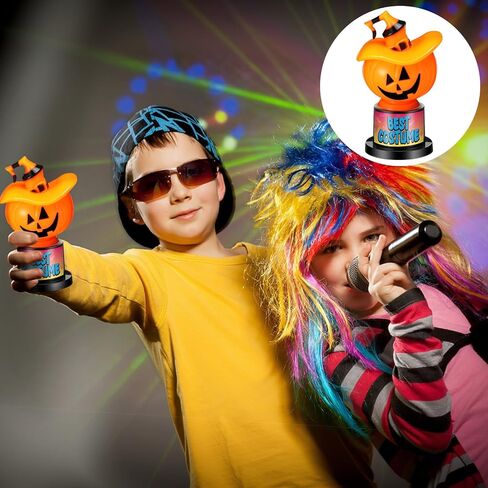 Tondiamo 15 Set Halloween Pumpkin Trophy with Sticker 4.5 Inches Jack O Lantern Costume Trophy Pumpkin Decorating Awards Halloween Award for Home Decoration Trunk or Treat Party Supply in Saudi Arabia