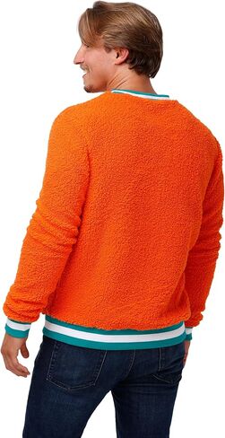 FOCO Men's Standard NFL Logo Sherpa Crewneck Sweater, Team Color in Saudi Arabia
