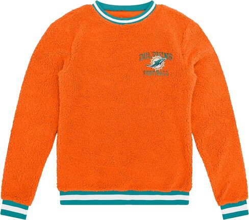 FOCO Men's Standard NFL Logo Sherpa Crewneck Sweater, Team Color in Saudi Arabia