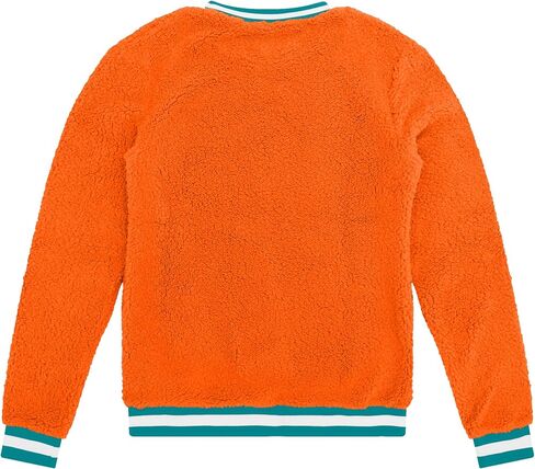 FOCO Men's Standard NFL Logo Sherpa Crewneck Sweater, Team Color in Saudi Arabia