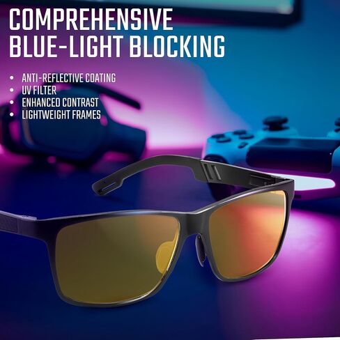 نظارات حظر الضوء الأزرق الكربوني للرجال للكمبيوتر والألعاب والألعاب المعدنية نظارات القيادة الخضراء حماية الإضاءة الليلية للرجل in Kuwait