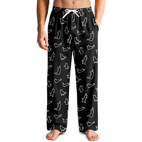 رجال عيد الميلاد عيد الميلاد سروال بيجاما لينة رجال PJ مع جيوب الرباط صالة النوم بانت للرجال (M-XL) in Kuwait