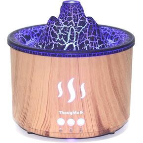 Fire Flame Essential Diffuser, Aromatherapy Oil Diffuser, Fireplace Humidifier, 200ml Cool Mist Ultrasonic Fragrance Aroma Humidifier for Home, Bedroom, Auto-Off, Premium 2 Colors Changing Light. in Saudi Arabia